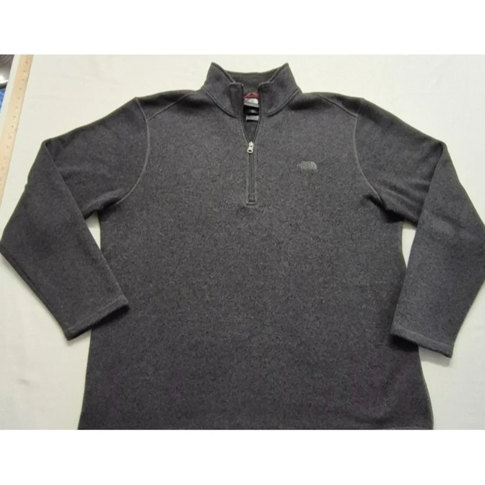 The North Face Jacket Mens X-Large Gray Half Zip Fleece Casual Outdoors‎ Hiking